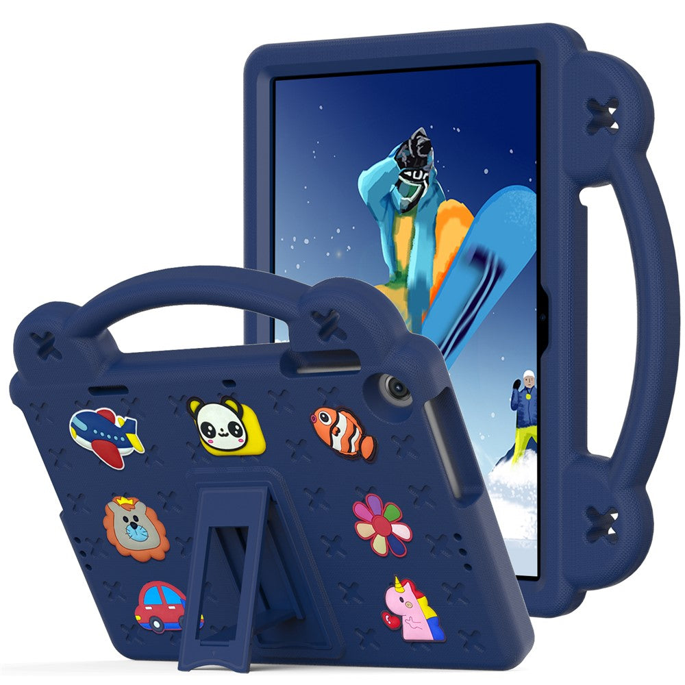 For Lenovo Tab M10 (Gen 3) Drop-proof EVA Protective Tablet Cover Anti-scratch Tablet Case with Kickstand - Navy Blue