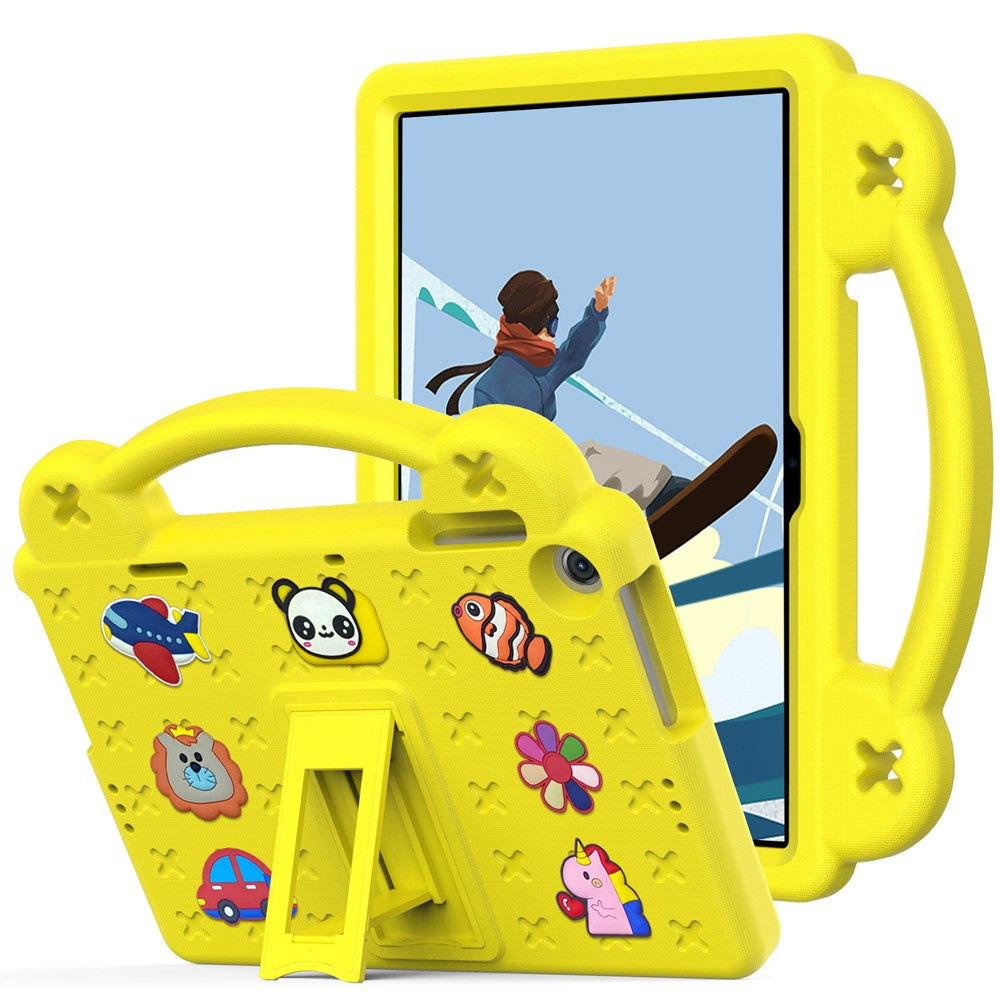 For Lenovo Tab M10 (Gen 3) Drop-proof EVA Protective Tablet Cover Anti-scratch Tablet Case with Kickstand - Yellow