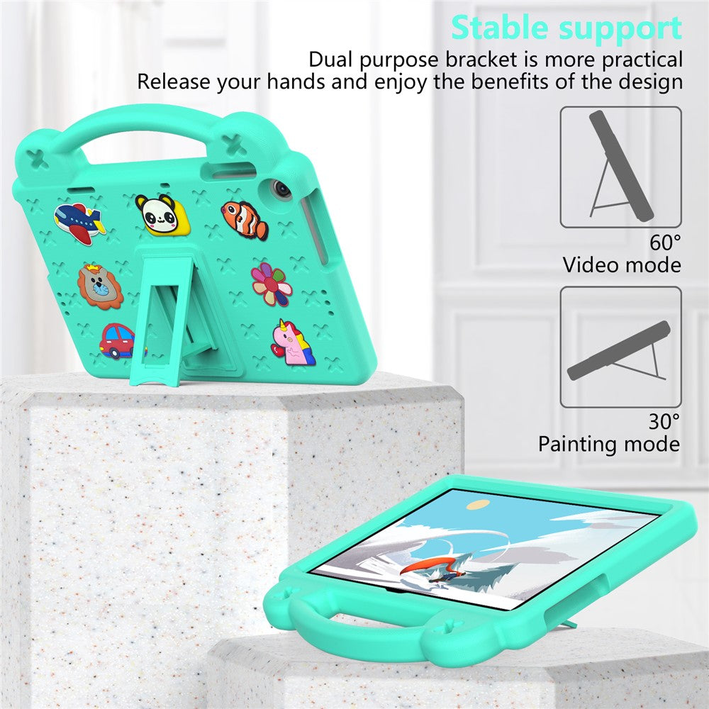 For Lenovo Tab M10 (Gen 3) Drop-proof EVA Protective Tablet Cover Anti-scratch Tablet Case with Kickstand - Green