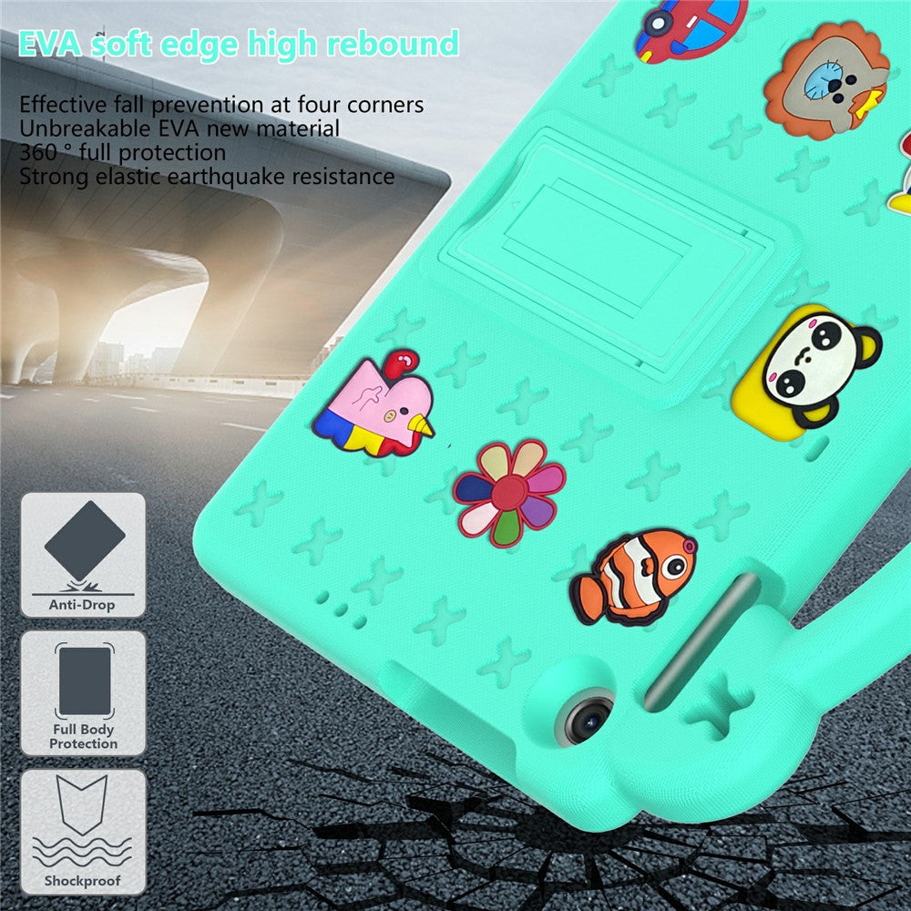 For Lenovo Tab M10 (Gen 3) Drop-proof EVA Protective Tablet Cover Anti-scratch Tablet Case with Kickstand - Green