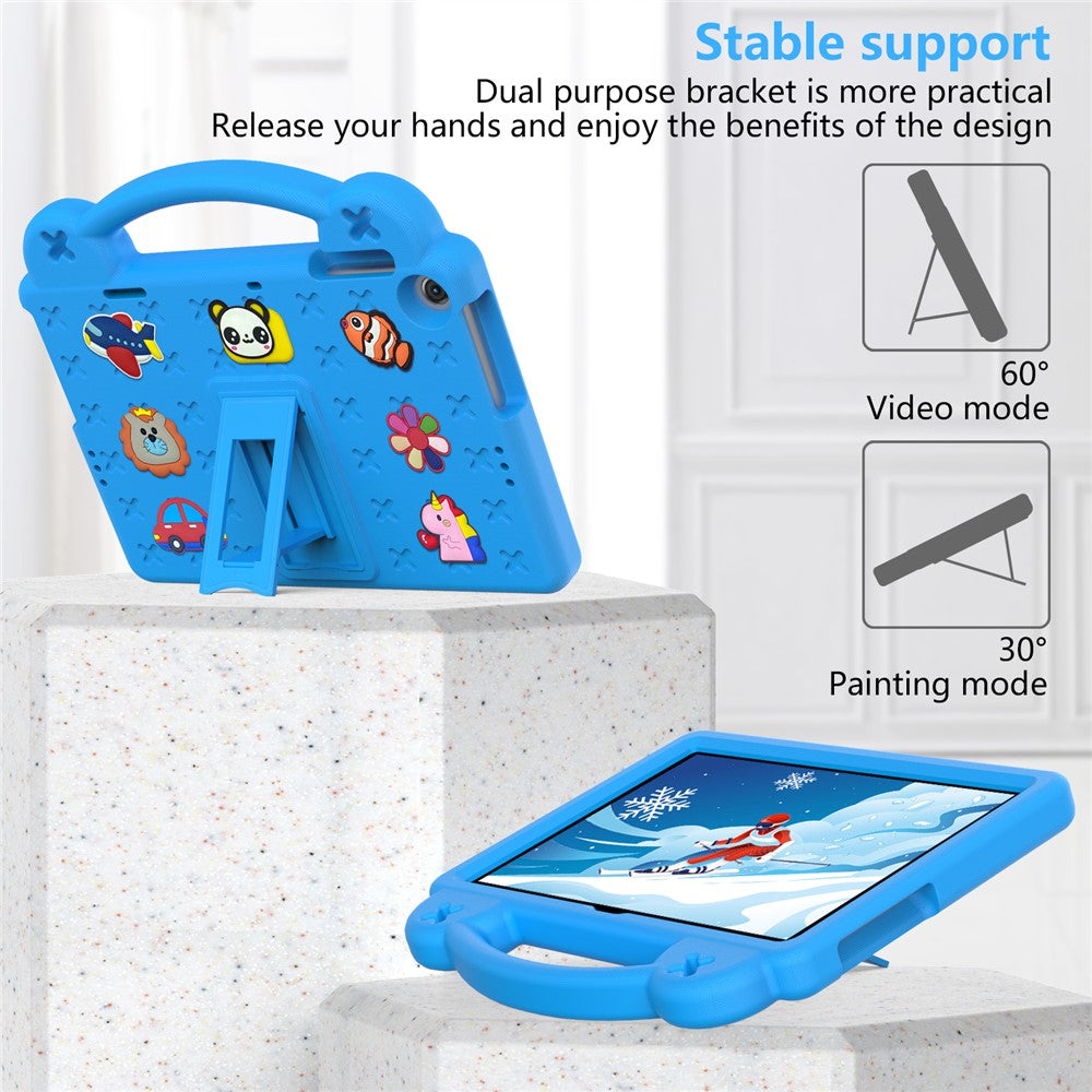 For Lenovo Tab M10 (Gen 3) Drop-proof EVA Protective Tablet Cover Anti-scratch Tablet Case with Kickstand - Sky Blue