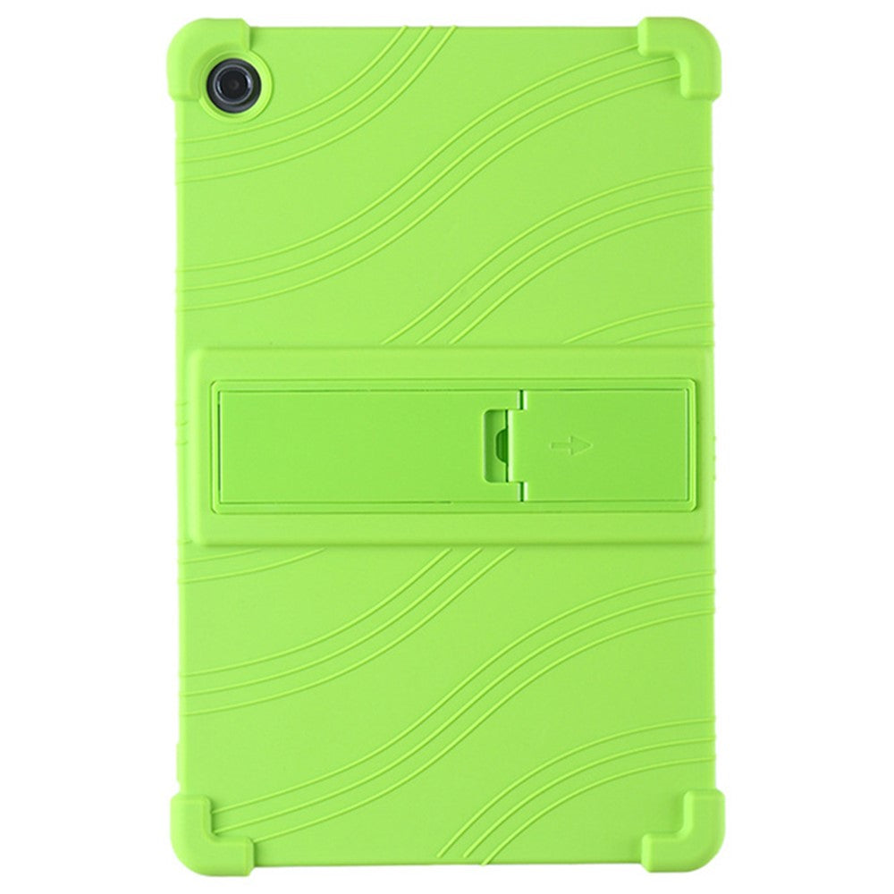 For Lenovo K10 Pro TB226XC / TB-223FC Anti-Slip Silicone Tablet Case Kickstand Shockproof Protective Cover - Green