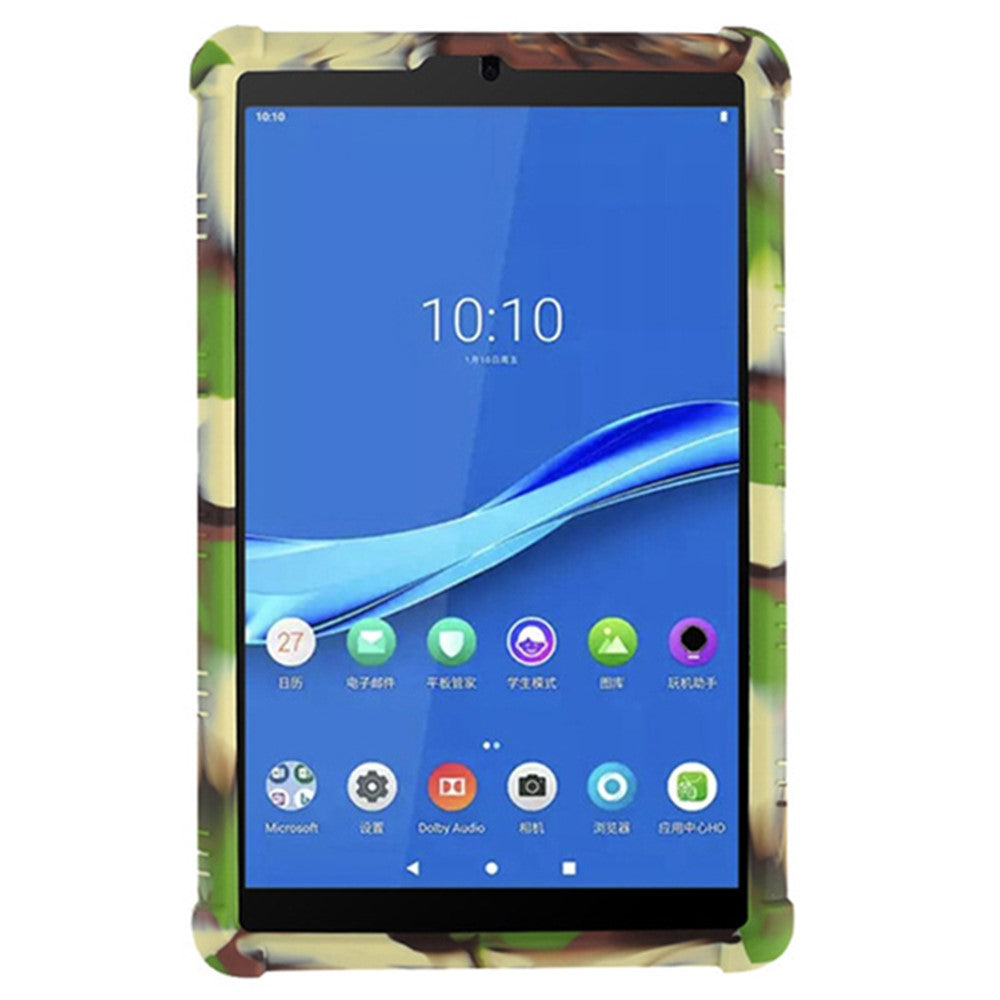 For Lenovo Tab M8 (FHD) TB-8505 / TB-8705 Kickstand Silicone Tablet Case Anti-Slip Kids Friendly Shockproof Soft Cover - Camouflage