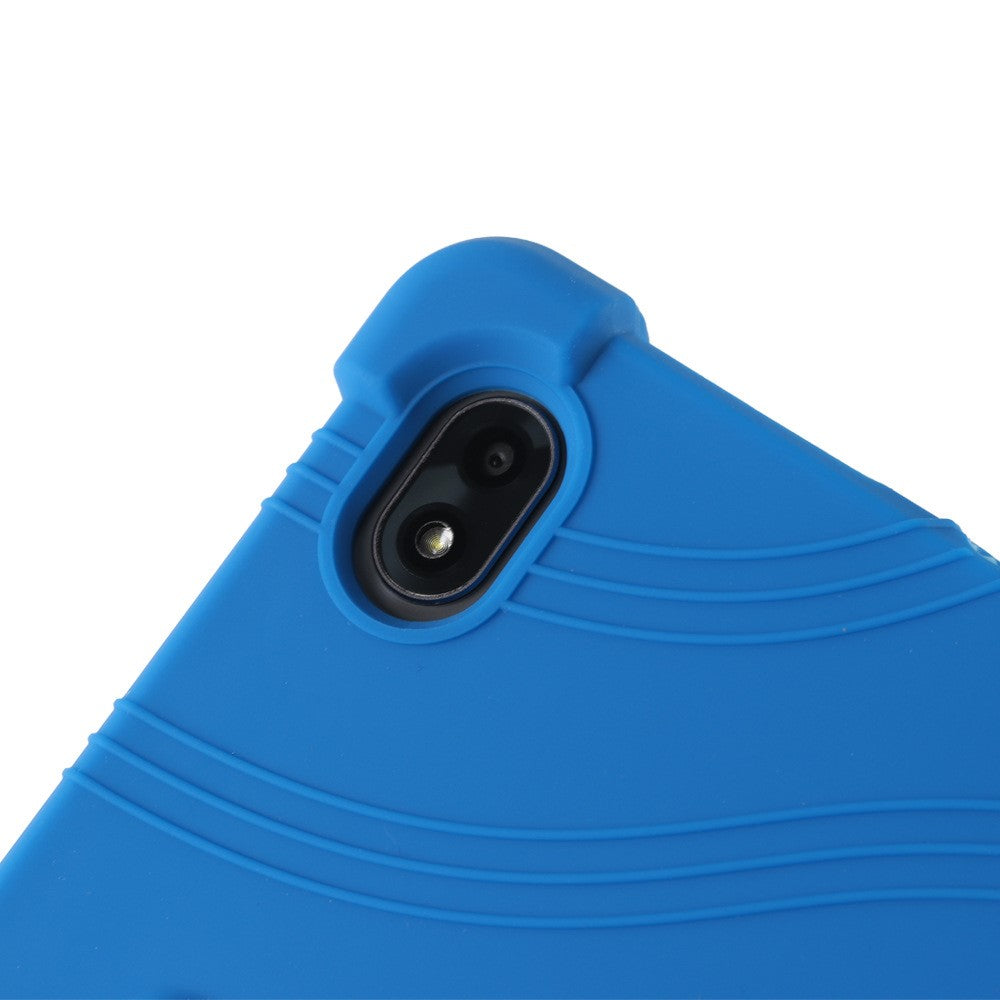 For Lenovo Legion Y700 Kickstand Soft Silicone Case Anti-Scratch Anti-Collision Tablet Cover - Sky Blue