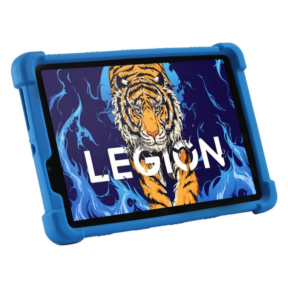 For Lenovo Legion Y700 Kickstand Soft Silicone Case Anti-Scratch Anti-Collision Tablet Cover - Orange