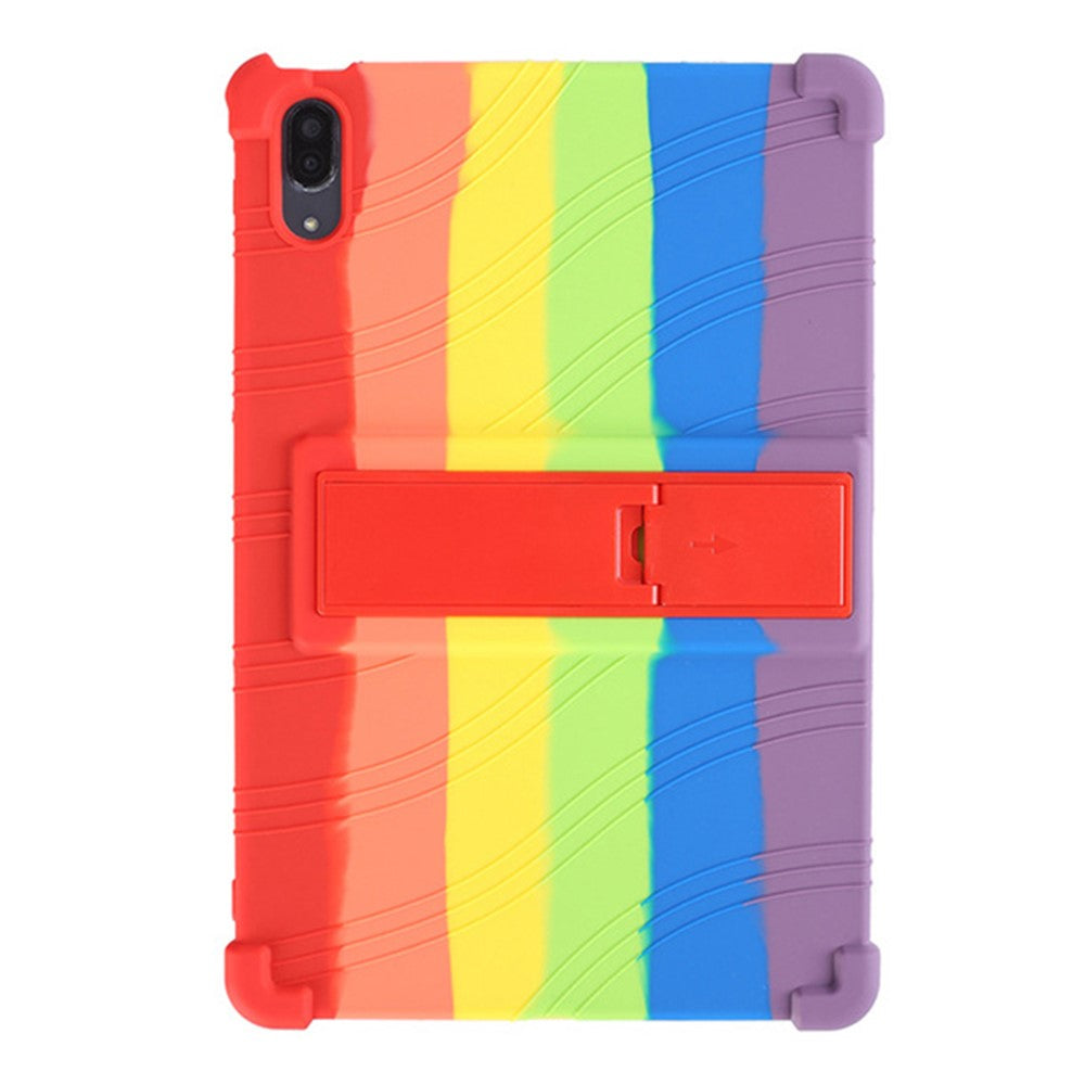 For Lenovo Tab P11 Pro (2020) TB-J706F Anti-Slip Silicone Protective Skin Shockproof Tablet Cover with PC Kickstand - Multi-color