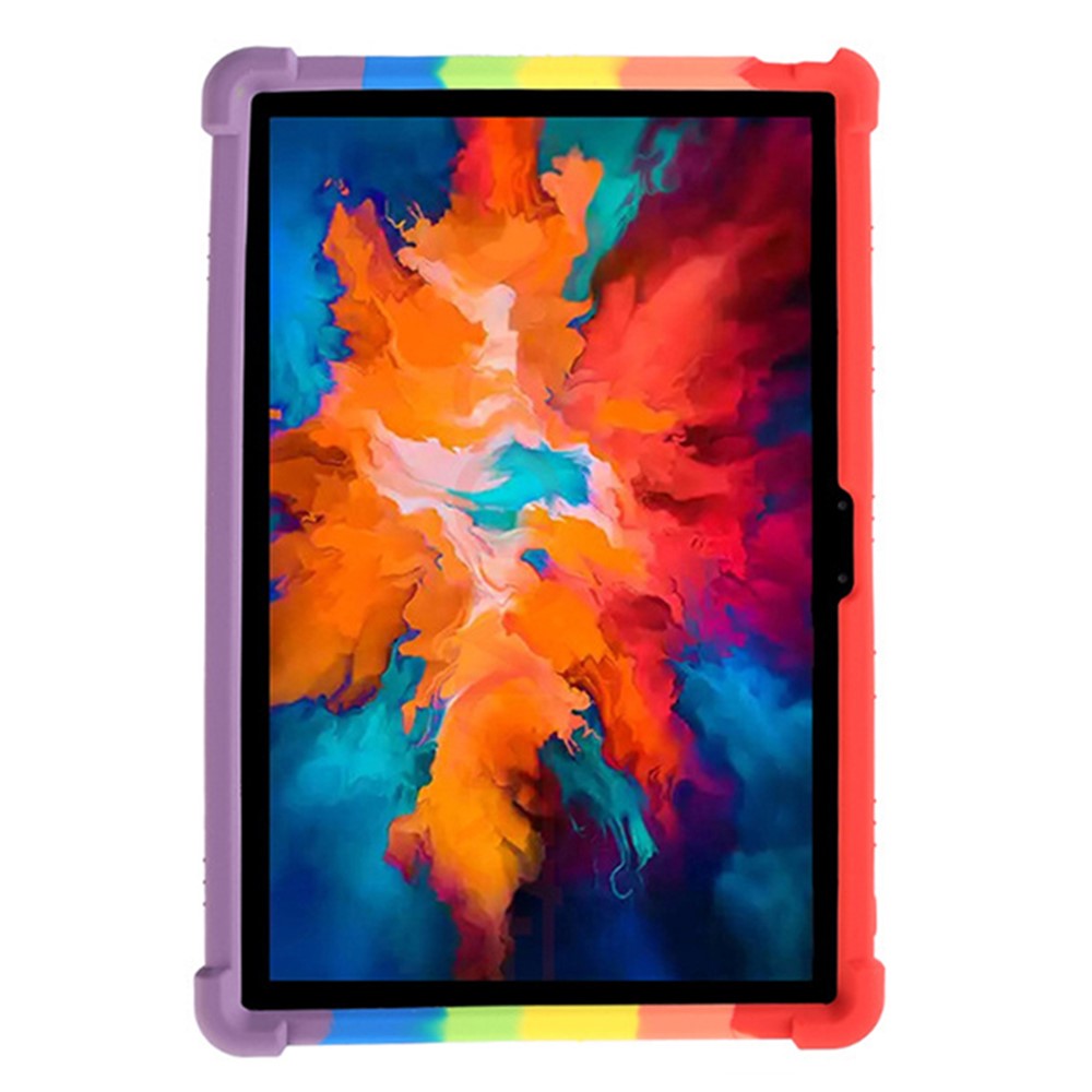For Lenovo Tab P11 Pro (2020) TB-J706F Anti-Slip Silicone Protective Skin Shockproof Tablet Cover with PC Kickstand - Multi-color