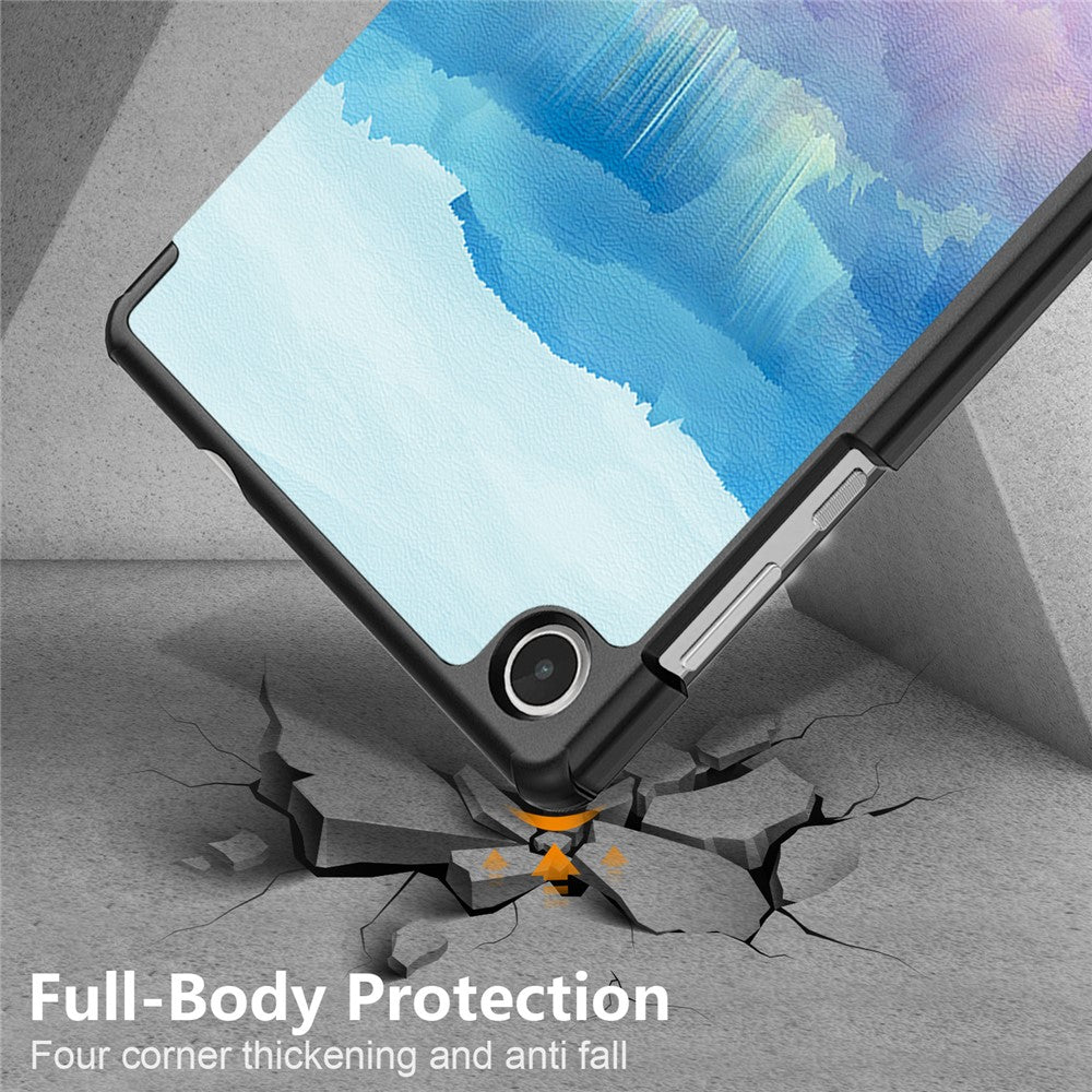 For Lenovo Tab M8 (4th Gen) 2024 TB-301XU / M8 (4th Gen) 2023 TB-300FU Tri-Fold Stand Tablet PU Leather Cover - Fantasy Deer