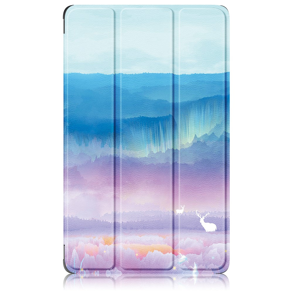 For Lenovo Tab M8 (4th Gen) 2024 TB-301XU / M8 (4th Gen) 2023 TB-300FU Tri-Fold Stand Tablet PU Leather Cover - Fantasy Deer