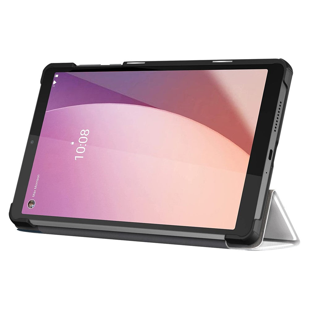 For Lenovo Tab M8 (4th Gen) 2024 TB-301XU / M8 (4th Gen) 2023 TB-300FU Tri-Fold Stand Tablet PU Leather Cover - Cat