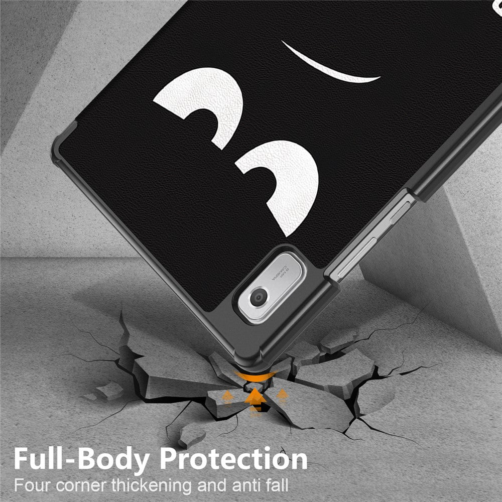 Tablet Leather Case for Lenovo Tab M9 TB-310FU , Tri-fold Stand Pattern Printing Tablet Cover with Auto Wake / Sleep - Don't Touch Me