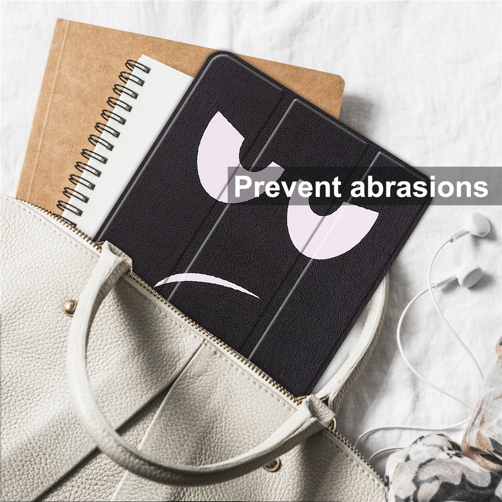 Tri-fold Stand Tablet Case for Lenovo Tab M9 Pattern Printing PU Leather + PC Protective Cover - Don't Touch Me