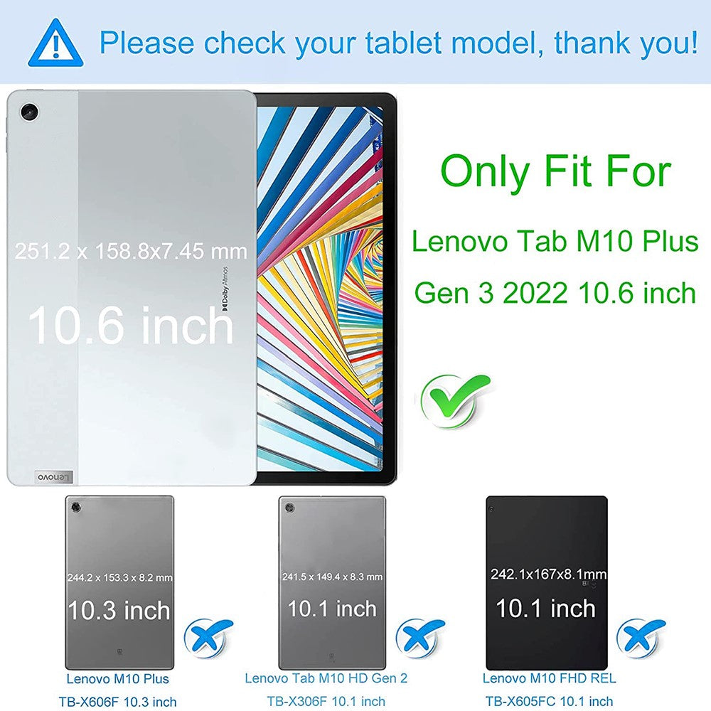 For Lenovo Tab M10 Plus (3rd Gen) / Xiaoxin Pad 2022 10.6 inch Protective Tablet Case Reinforced Corners Soft TPU Anti-scratch Transparent Tablet Cover