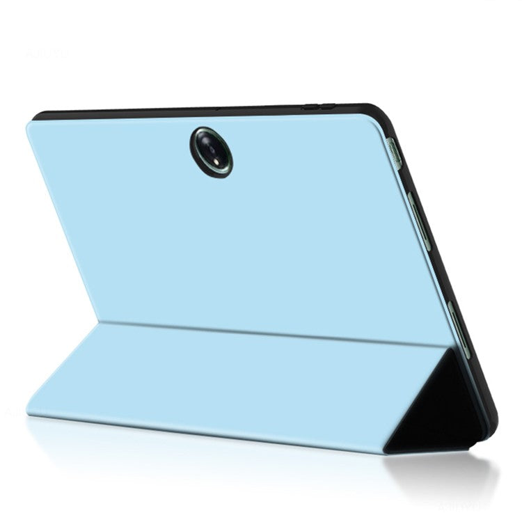 Tablet Case For OnePlus Pad Tri-fold Stand Drop-proof PU Leather Tablet Cover - Blue
