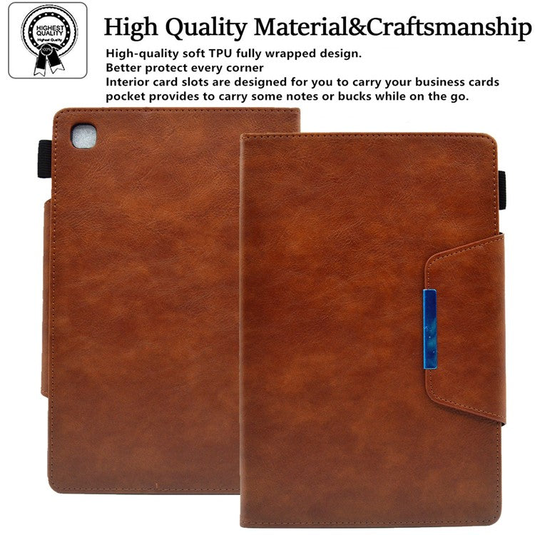For Samsung Galaxy Tab A 8.0 (2019) SM-T290 (Wi-Fi) / SM-T295 (LTE) Tablet Case Leather Business Slim Stand Cover - Brown