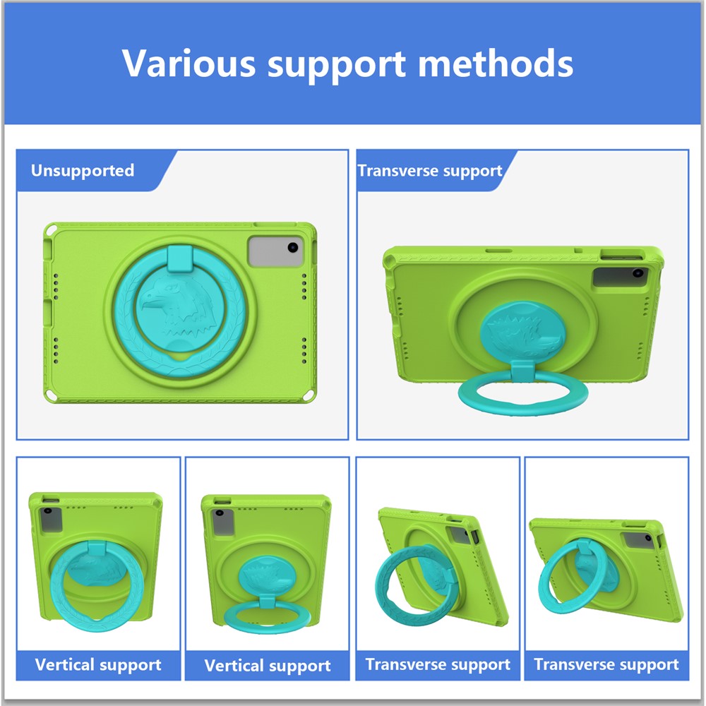 For Lenovo Tab M10 Plus (3rd Gen) TB-125F 10.6 / Xiaomi Redmi Pad 10.6 Tablet Case EVA+PC Anti-drop Tablet Cover - Green