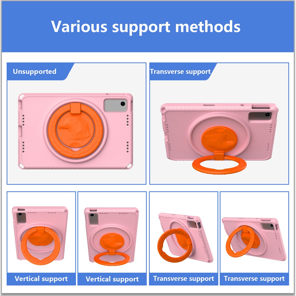 For Lenovo Tab M10 Plus (3rd Gen) TB-125F 10.6 / Xiaomi Redmi Pad 10.6 Tablet Case EVA+PC Anti-drop Tablet Cover - Pink