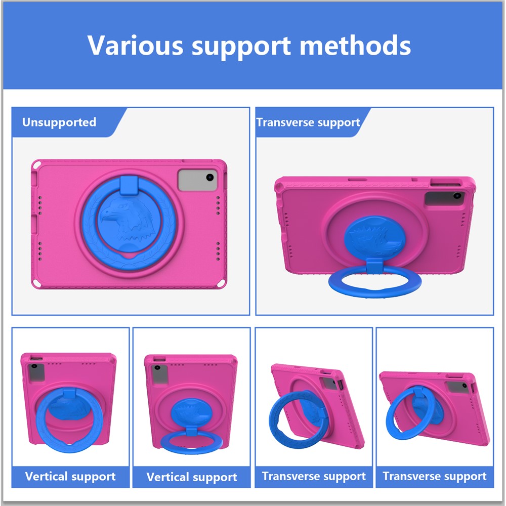 For Lenovo Tab M10 Plus (3rd Gen) TB-125F 10.6 / Xiaomi Redmi Pad 10.6 Tablet Case EVA+PC Anti-drop Tablet Cover - Rose
