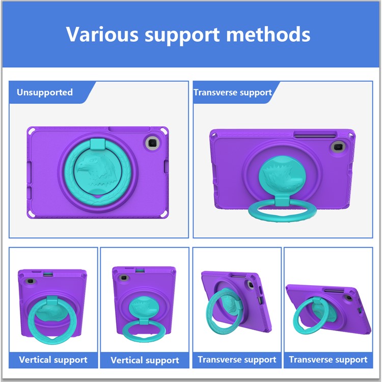 For Samsung Galaxy Tab A9 / A 8.0 (2019) SM-T290 (Wi-Fi) / SM-T295 (LTE) / Tab A7 Lite 8.7-inch (2020) T220 / T225 Tablet Cover - Purple