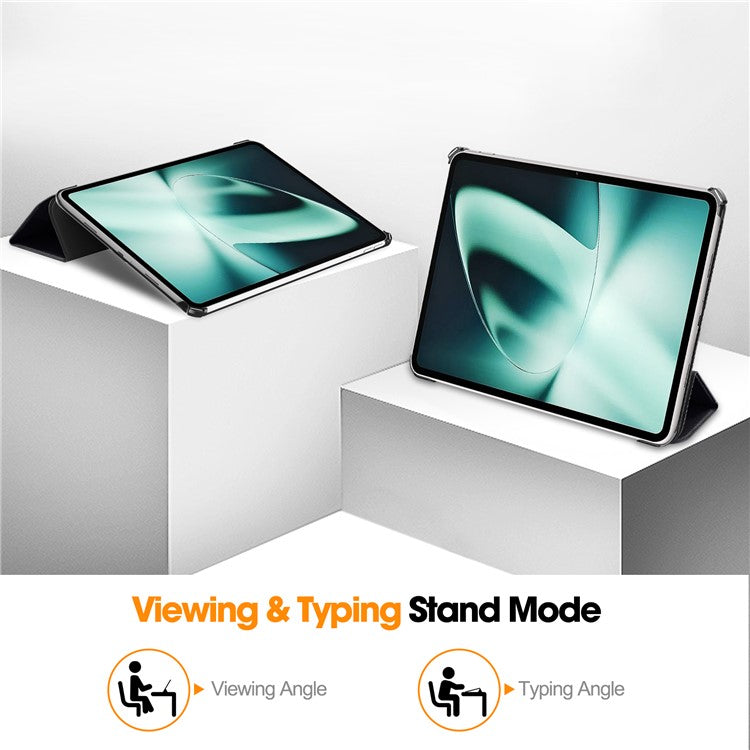 Pattern Printing Tablet Case for OnePlus Pad PU Leather Tri-fold Stand Anti-drop Tablet Cover - Don't Touch Me