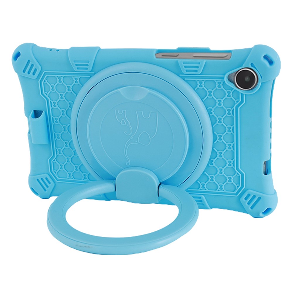 For Lenovo Tab M8 (4th Gen) 2024 TB-301XU / M8 (4th Gen) 2023 TB-300FU PC + Silicone Tablet Case Kickstand Cover - Blue