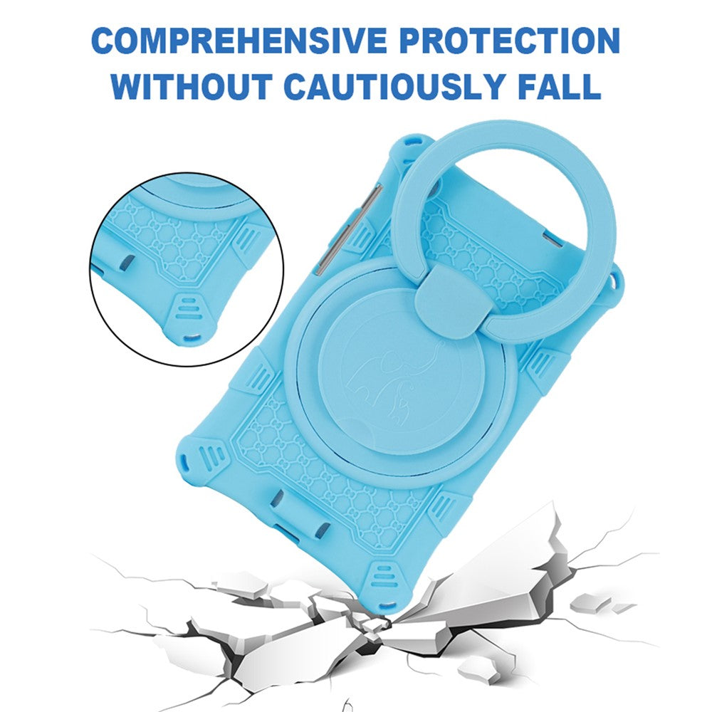 For Lenovo Tab M8 (4th Gen) 2024 TB-301XU / M8 (4th Gen) 2023 TB-300FU PC + Silicone Tablet Case Kickstand Cover - Blue