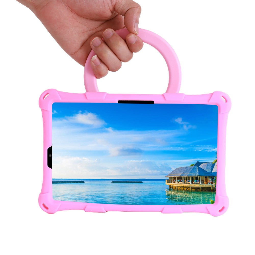 For Lenovo Tab M8 (4th Gen) 2024 TB-301XU / M8 (4th Gen) 2023 TB-300FU PC + Silicone Tablet Case Kickstand Cover - Pink