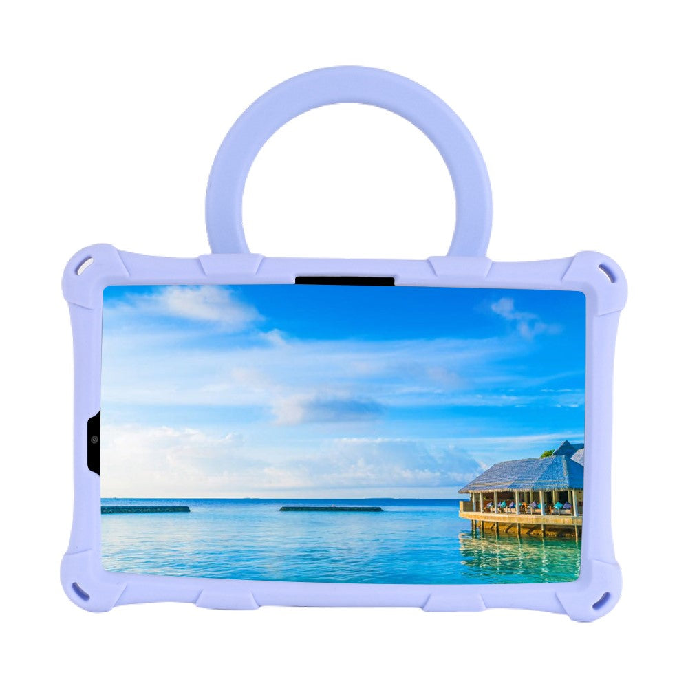 For Lenovo Tab M8 (4th Gen) 2024 TB-301XU / M8 (4th Gen) 2023 TB-300FU PC + Silicone Tablet Case Kickstand Cover - Purple