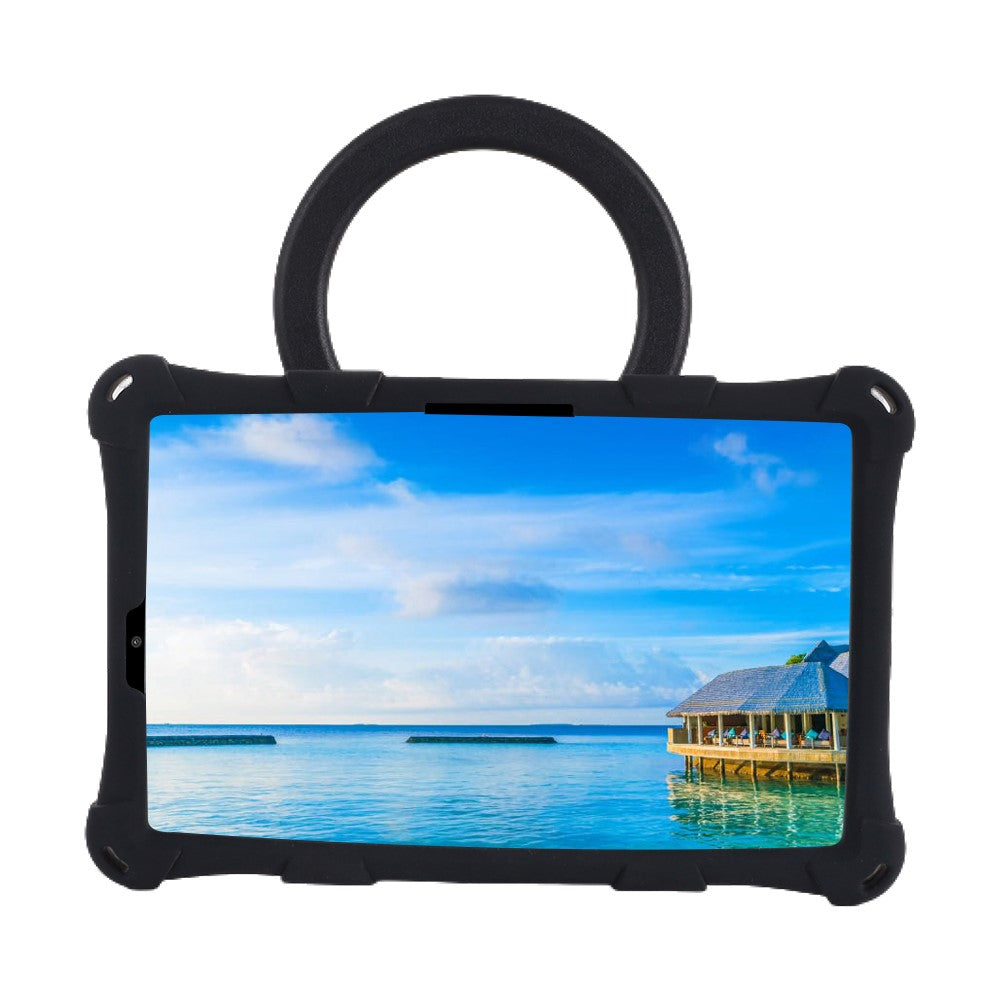 For Lenovo Tab M8 (4th Gen) 2024 TB-301XU / M8 (4th Gen) 2023 TB-300FU PC + Silicone Tablet Case Kickstand Cover - Black