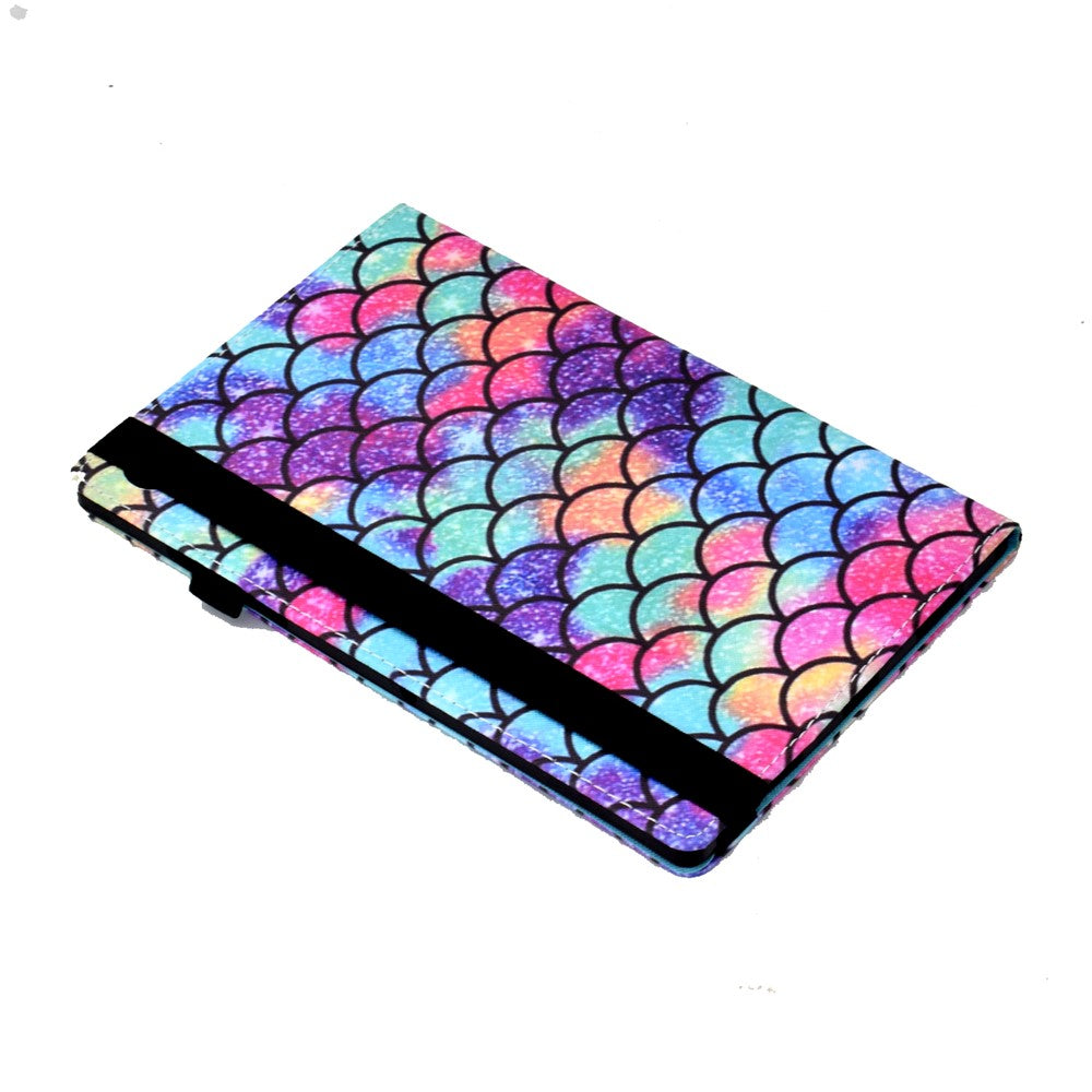 For Lenovo Tab M10 (Gen 3) PU Leather Tablet Case Pattern Printing Stand Card Holder Cover with Elastic Band - Wavy Pattern