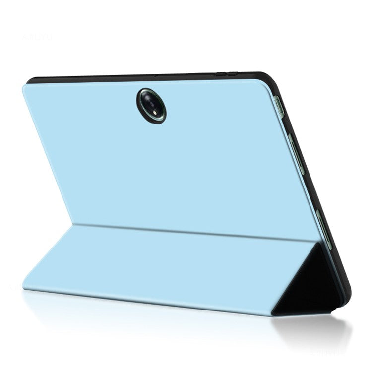 Tablet Case for Oppo Pad 2 , PU Leather + TPU Trifold Stand Protective Tablet Cover - Blue