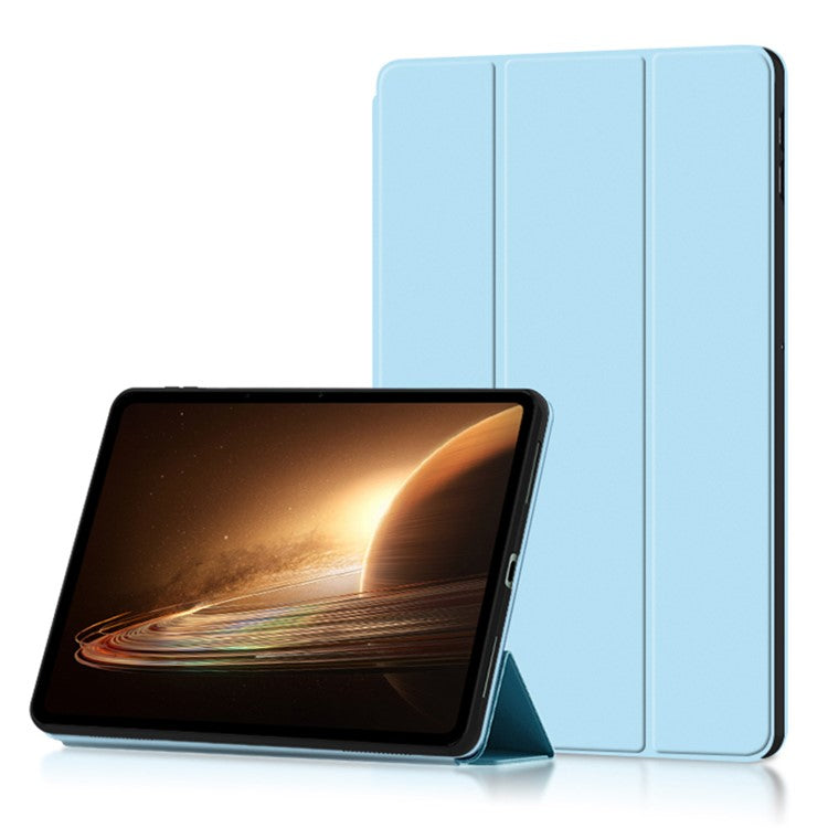 Tablet Case for Oppo Pad 2 , PU Leather + TPU Trifold Stand Protective Tablet Cover - Blue