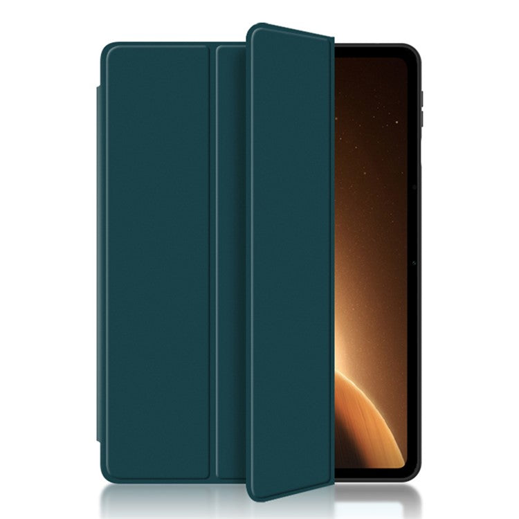 Tablet Case for Oppo Pad 2 , PU Leather + TPU Trifold Stand Protective Tablet Cover - Green