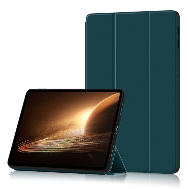Tablet Case for Oppo Pad 2 , PU Leather + TPU Trifold Stand Protective Tablet Cover - Green