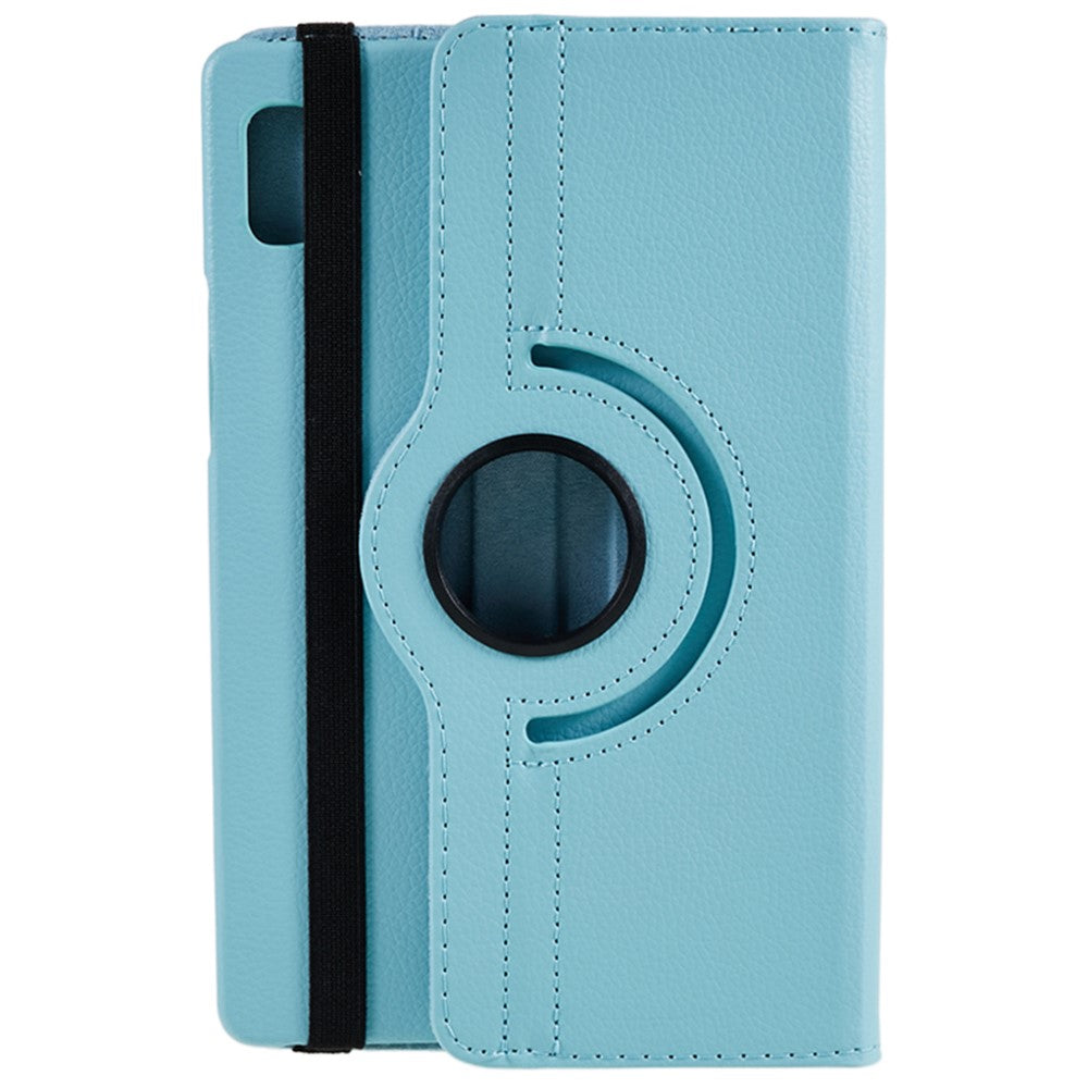 For Lenovo Tab M9 TB-310FU Protective Case 360-Degree Rotating PU Leather Cover with Elastic Band - Baby Blue