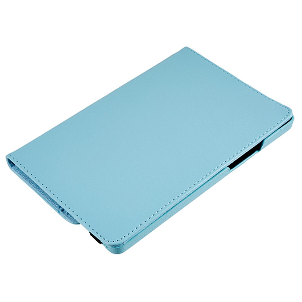 For Lenovo Tab M9 TB-310FU Protective Case 360-Degree Rotating PU Leather Cover with Elastic Band - Baby Blue