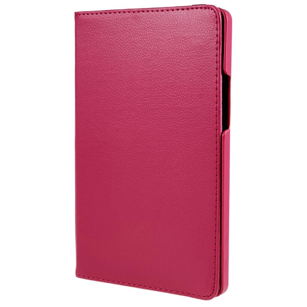 For Lenovo Tab M9 TB-310FU Protective Case 360-Degree Rotating PU Leather Cover with Elastic Band - Rose