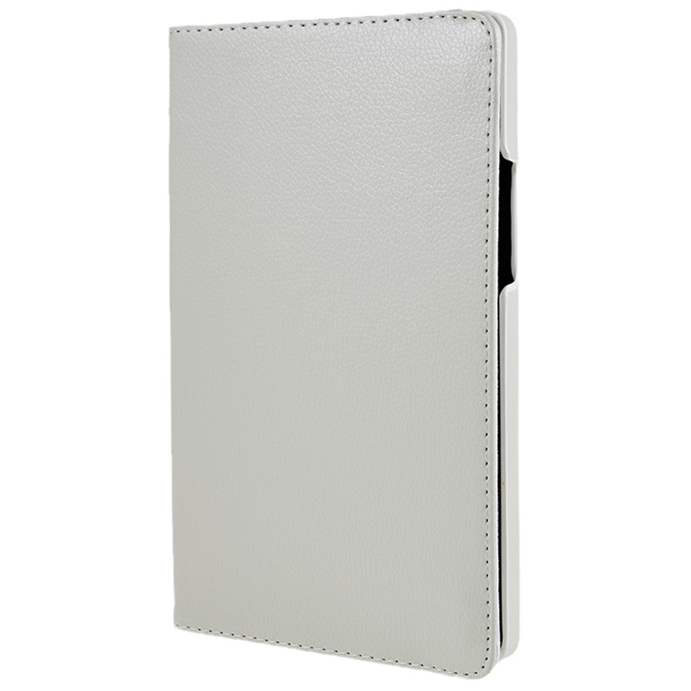 For Lenovo Tab M9 TB-310FU Protective Case 360-Degree Rotating PU Leather Cover with Elastic Band - White