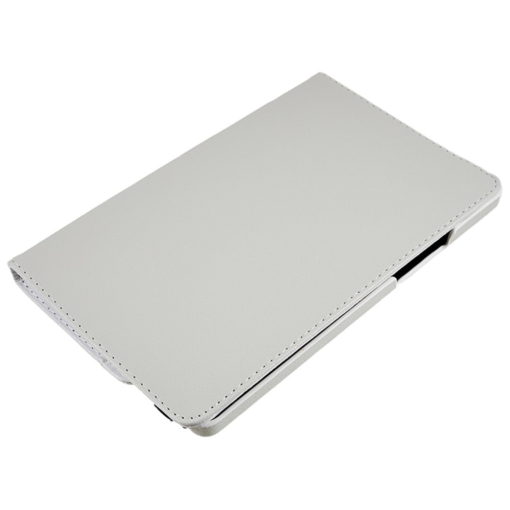 For Lenovo Tab M9 TB-310FU Protective Case 360-Degree Rotating PU Leather Cover with Elastic Band - White