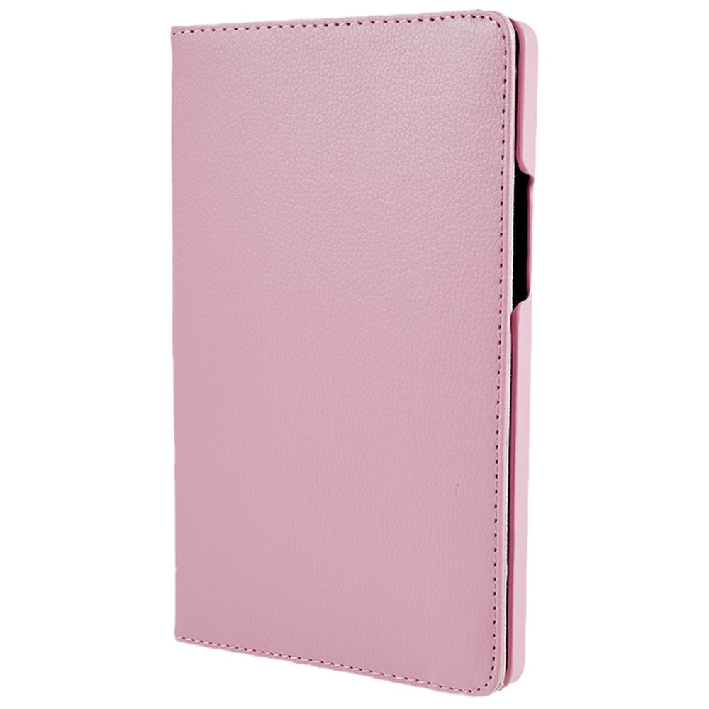 For Lenovo Tab M9 TB-310FU Protective Case 360-Degree Rotating PU Leather Cover with Elastic Band - Pink