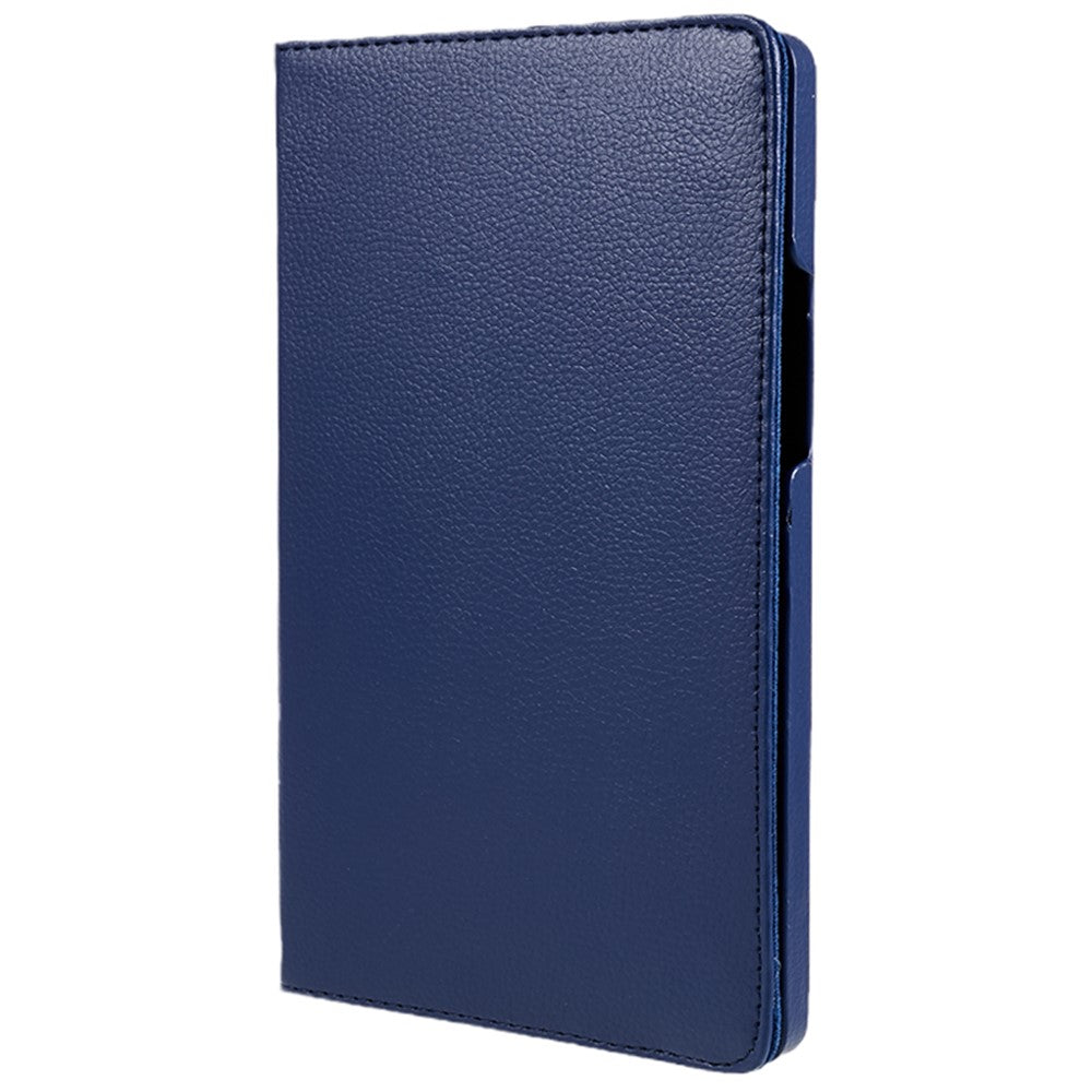 For Lenovo Tab M9 TB-310FU Protective Case 360-Degree Rotating PU Leather Cover with Elastic Band - Dark Blue