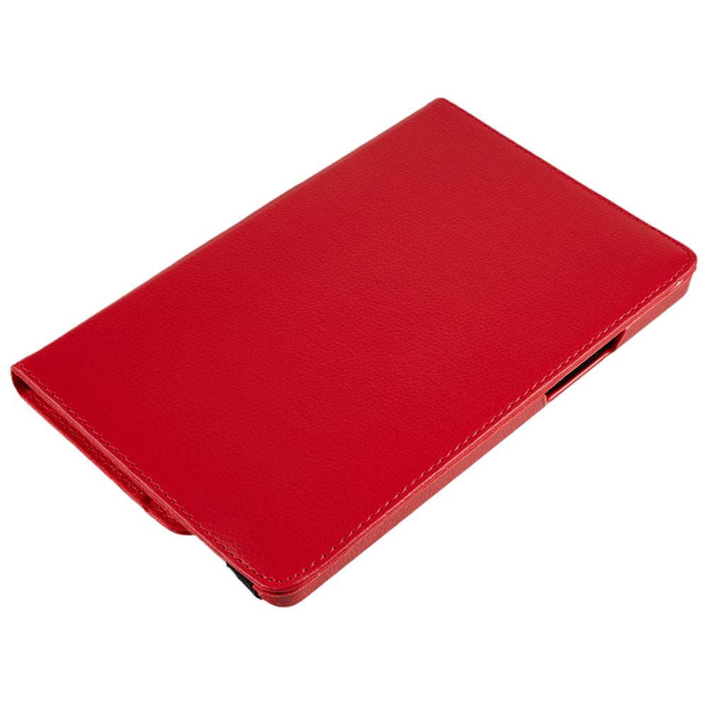 For Lenovo Tab M9 TB-310FU Protective Case 360-Degree Rotating PU Leather Cover with Elastic Band - Red