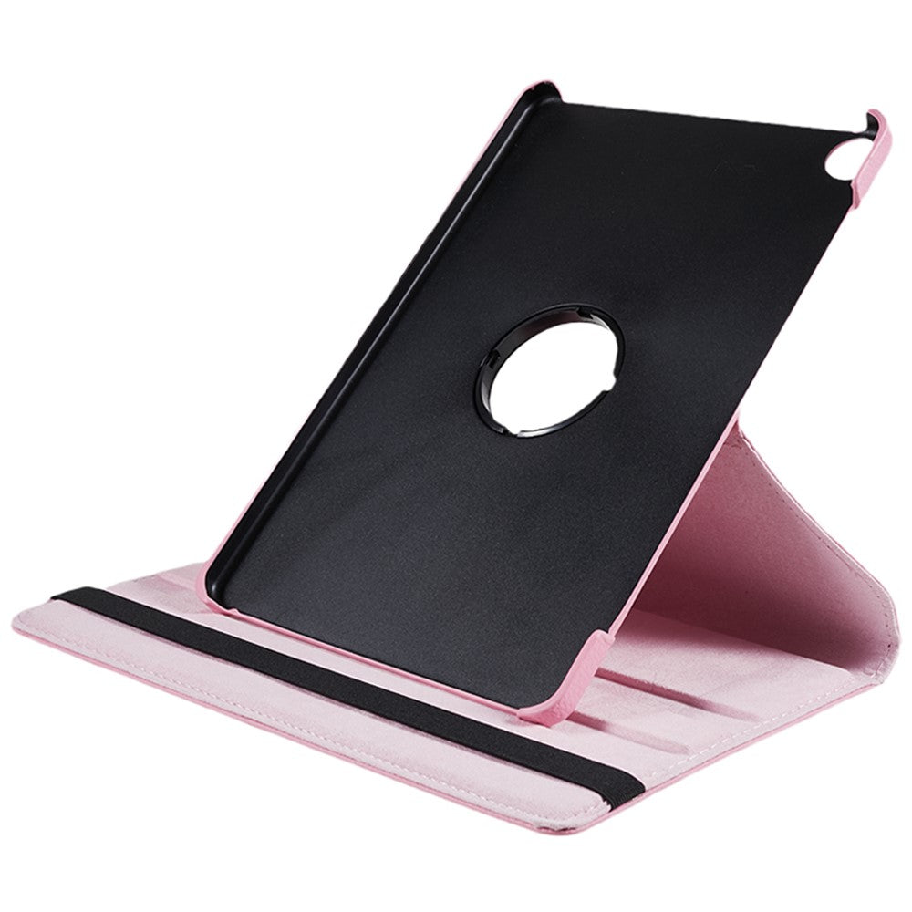 For Lenovo Tab M10 (Gen 3) TB-328FU PU Leather Case 360-Degree Rotating Cover with Elastic Band - Pink