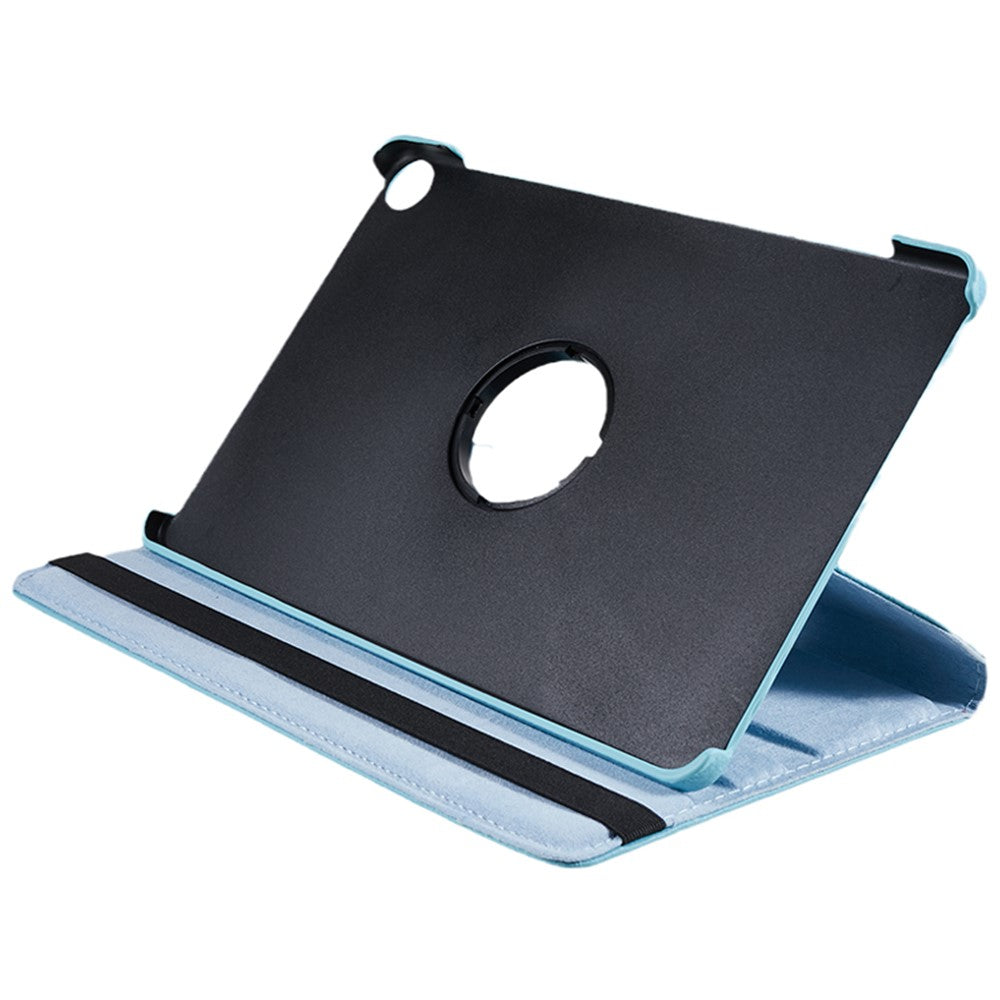 For Lenovo Tab M10 (Gen 3) TB-328FU PU Leather Case 360-Degree Rotating Cover with Elastic Band - Baby Blue