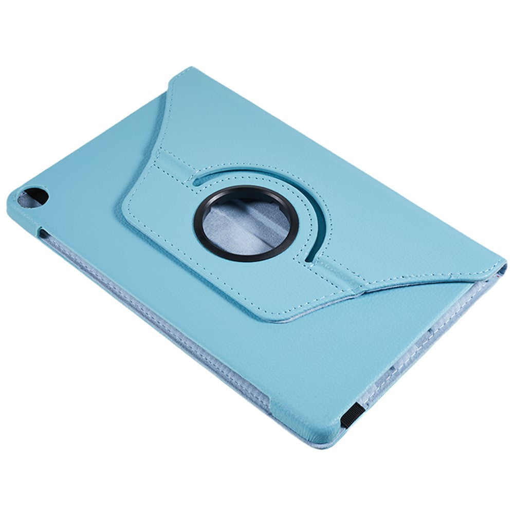 For Lenovo Tab M10 (Gen 3) TB-328FU PU Leather Case 360-Degree Rotating Cover with Elastic Band - Baby Blue