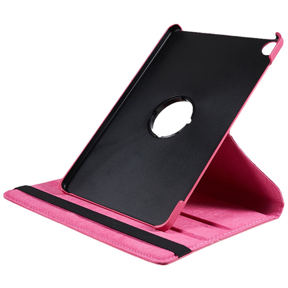 For Lenovo Tab M10 (Gen 3) TB-328FU PU Leather Case 360-Degree Rotating Cover with Elastic Band - Rose