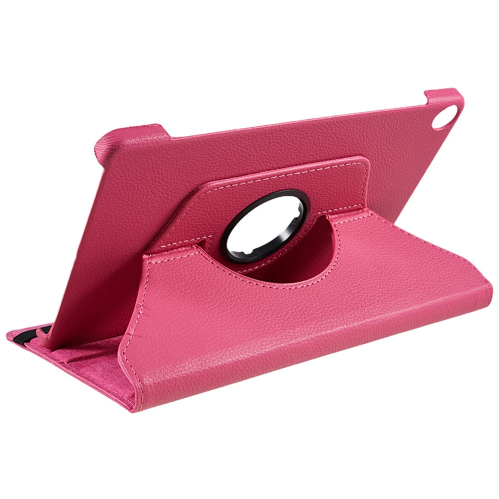 For Lenovo Tab M10 (Gen 3) TB-328FU PU Leather Case 360-Degree Rotating Cover with Elastic Band - Rose