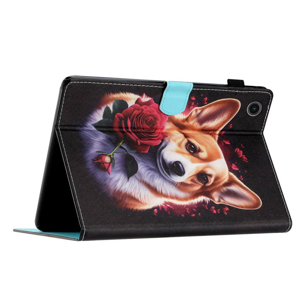 For Lenovo Tab M10 Plus X606F / Tab M10 FHD PU Leather Tablet Cover Pattern Printing Shockproof Case - Dog