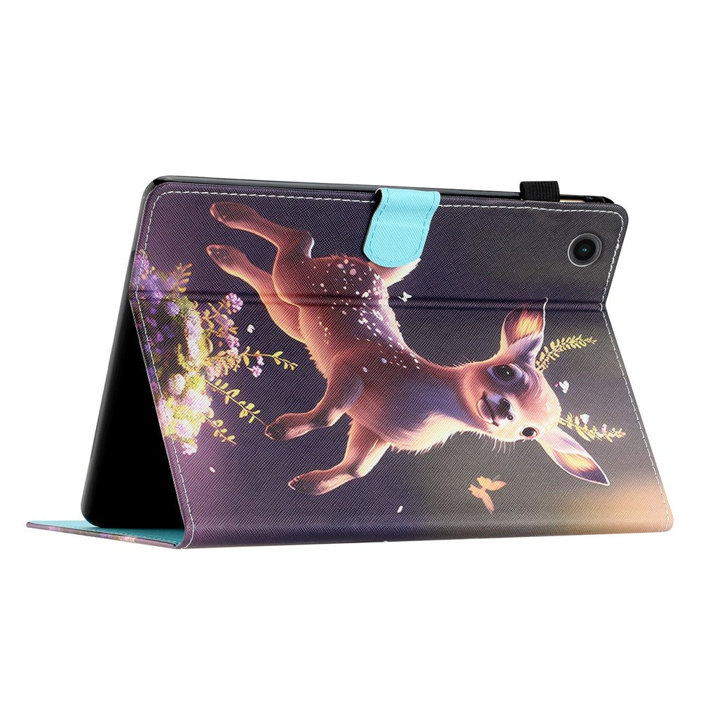 For Lenovo Tab M10 (Gen 3) Pattern Printing PU Leather Flip Cover Anti-Drop Tablet Case - Deer
