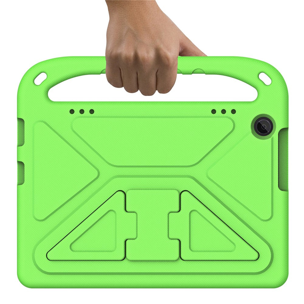 For Lenovo Tab M10 (Gen 3) Tab-328F Kickstand Tablet Case Hand Grip Anti-Drop EVA Tablet Cover - Green